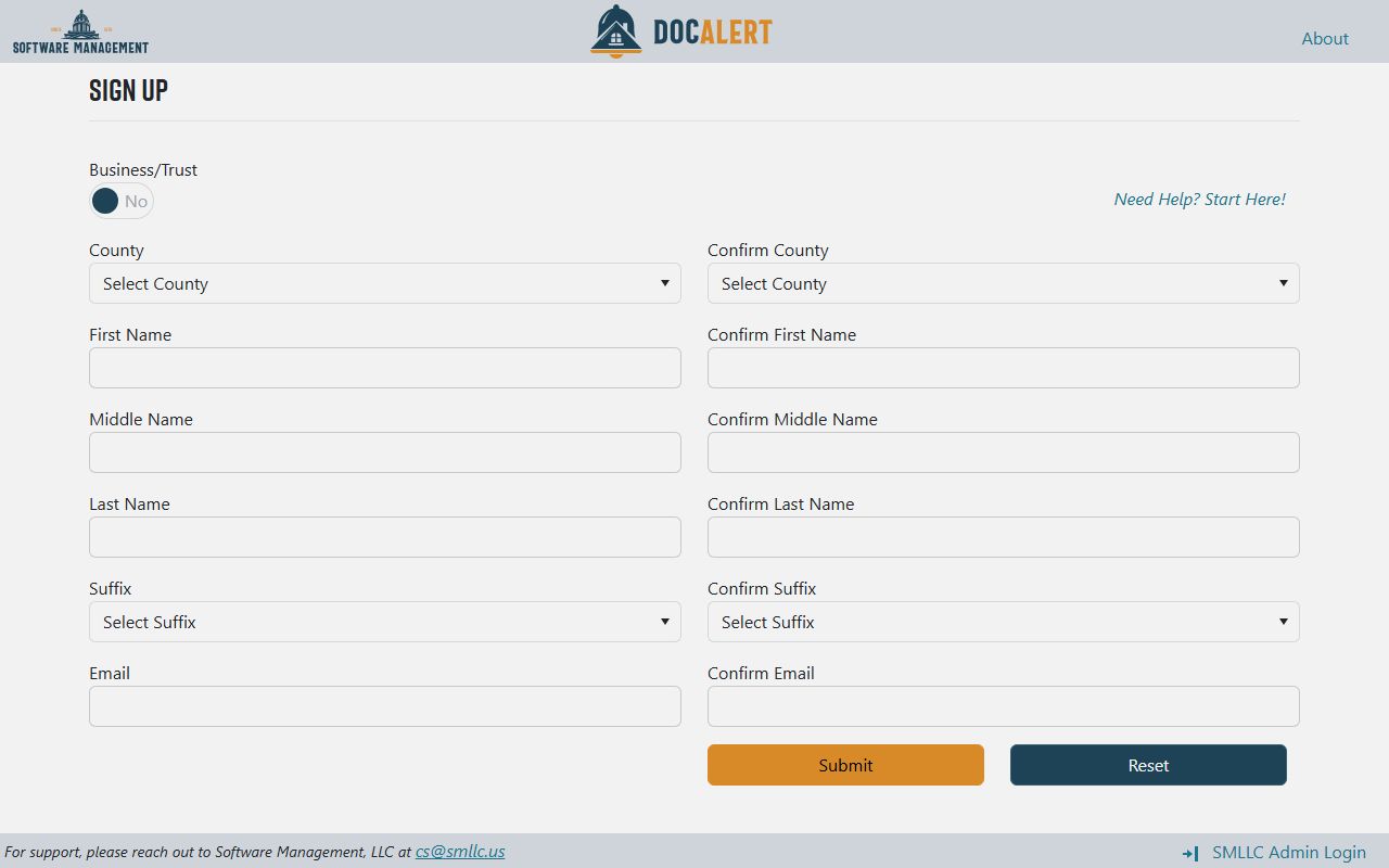 Robertson County Circuit Court Clerk records DOC ALERT property notification service