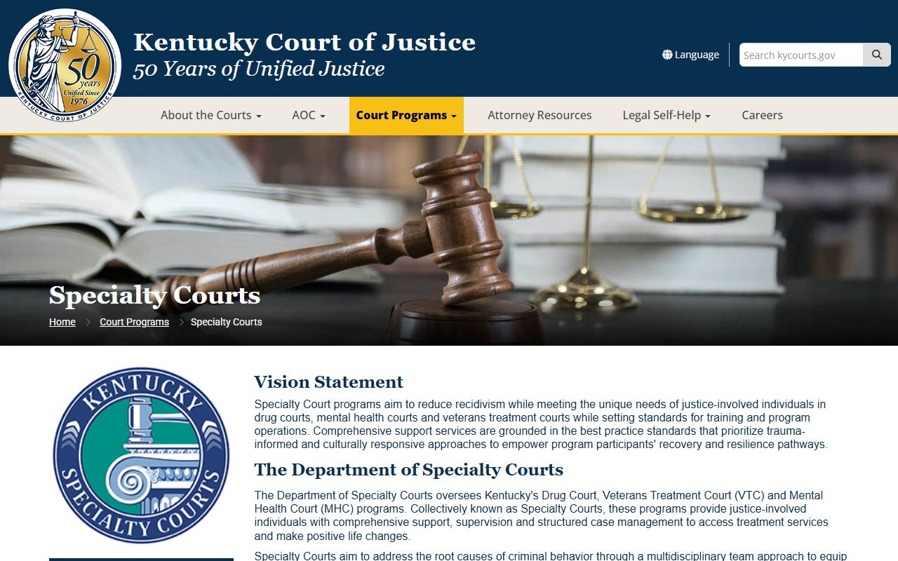 Robertson County court dockets Kentucky specialty courts information