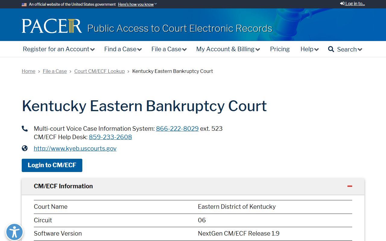 Robertson County Circuit Court records PACER bankruptcy lookup