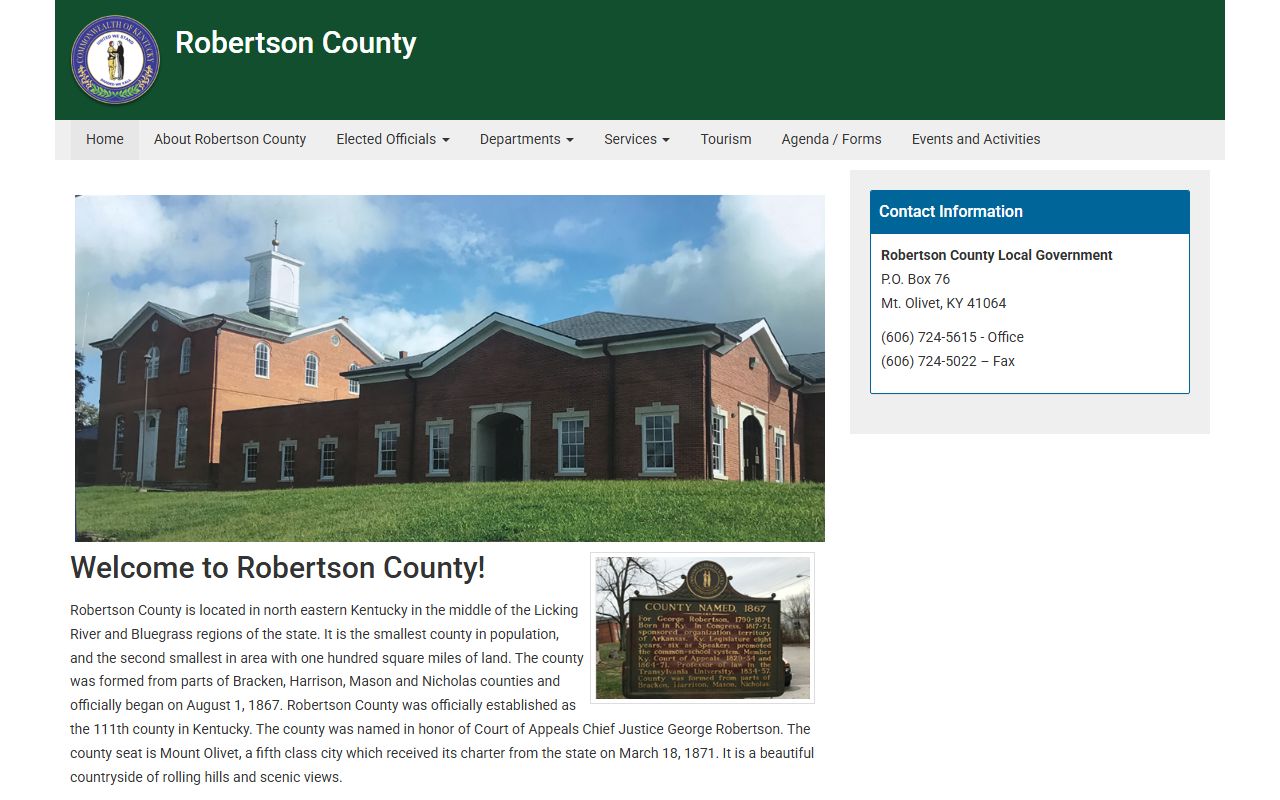 Robertson County court records official county homepage